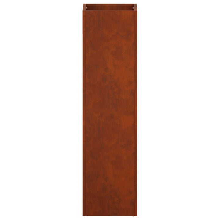 Trädgårdsplanterare Rostig 20 X 20 X 75 Cm Väderbeständig Stål