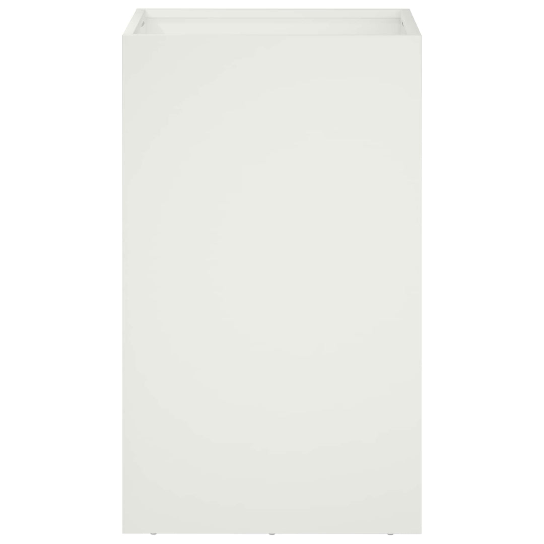 Trädgårdsplanterare 2 St Vit 30 X 30 X 40 Cm Kallvalsat Stål