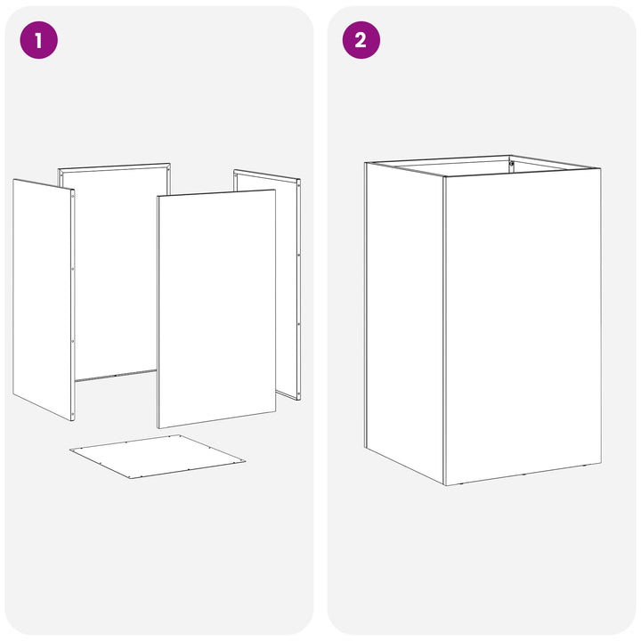 Trädgårdsplanterare Rostig 30 X 30 X 50 Cm Väderbeständig Stål