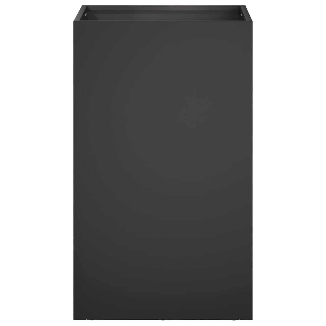 Trädgårdsplanterare 2 St Svart 40 X 40 X 50 Cm Kallvalsat Stål