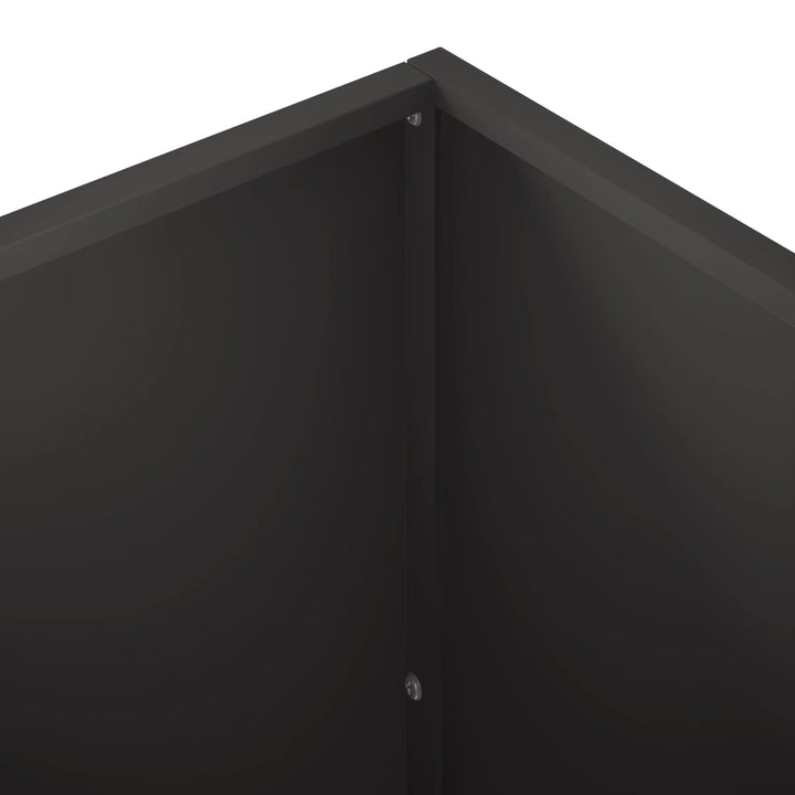 Trädgårdsplanterare Svart 40 X 40 X 75 Cm Kallvalsat Stål