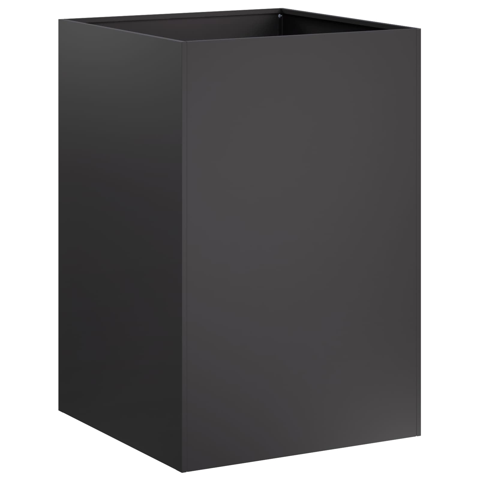 Trädgårdsplanterare Svart 40 X 40 X 75 Cm Kallvalsat Stål