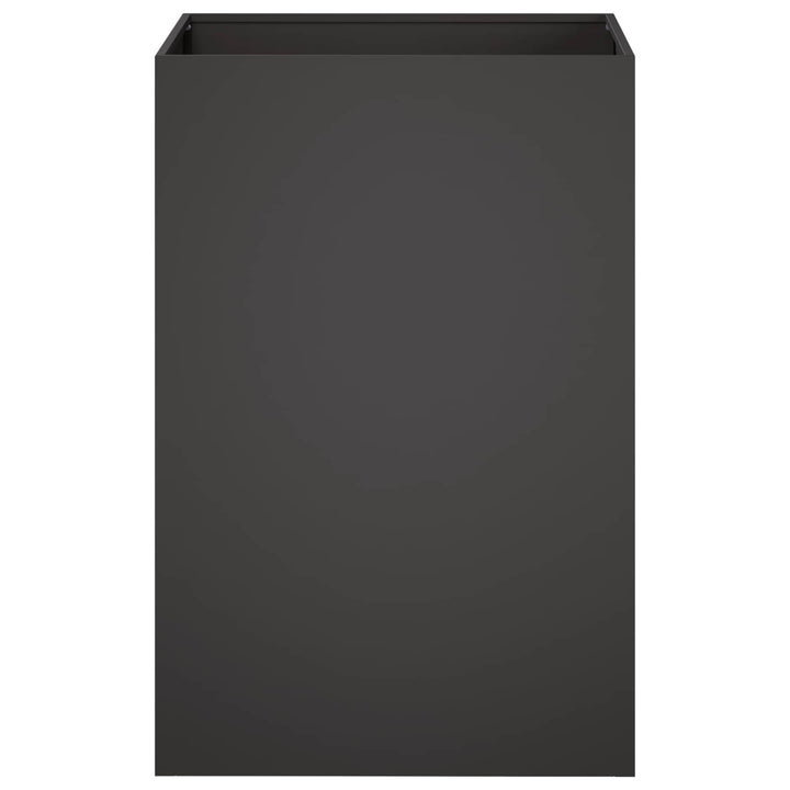 Trädgårdsplanterare Svart 40 X 40 X 75 Cm Kallvalsat Stål