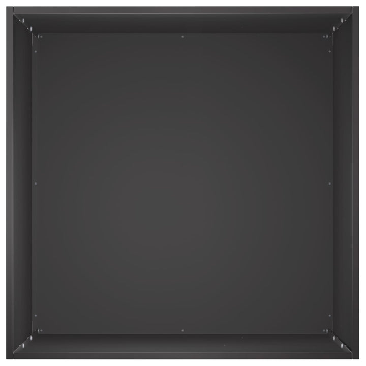 Trädgårdsplanterare 2 St Svart 40 X 40 X 75 Cm Kallvalsat Stål