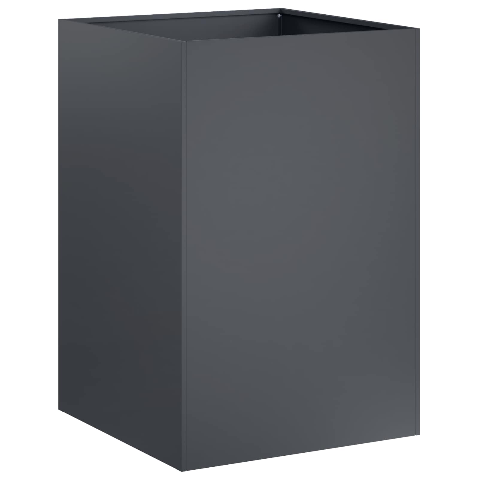 Trädgårdsplanterare Antracit 40 X 40 X 75 Cm Kallvalsat Stål