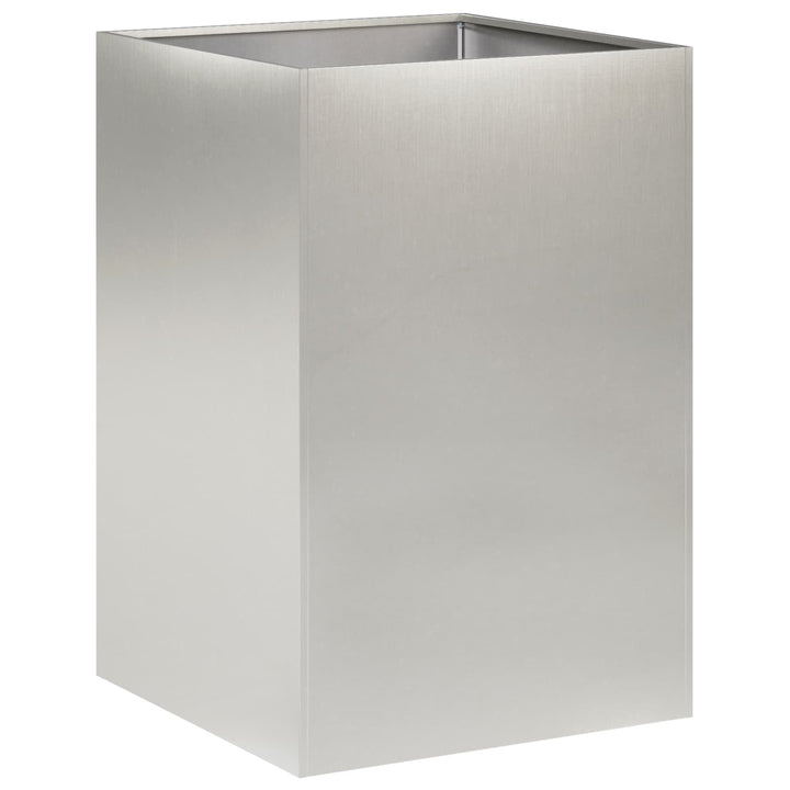 Trädgårdsplanterare Silver 40 X 40 X 75 Cm Rostfritt Stål
