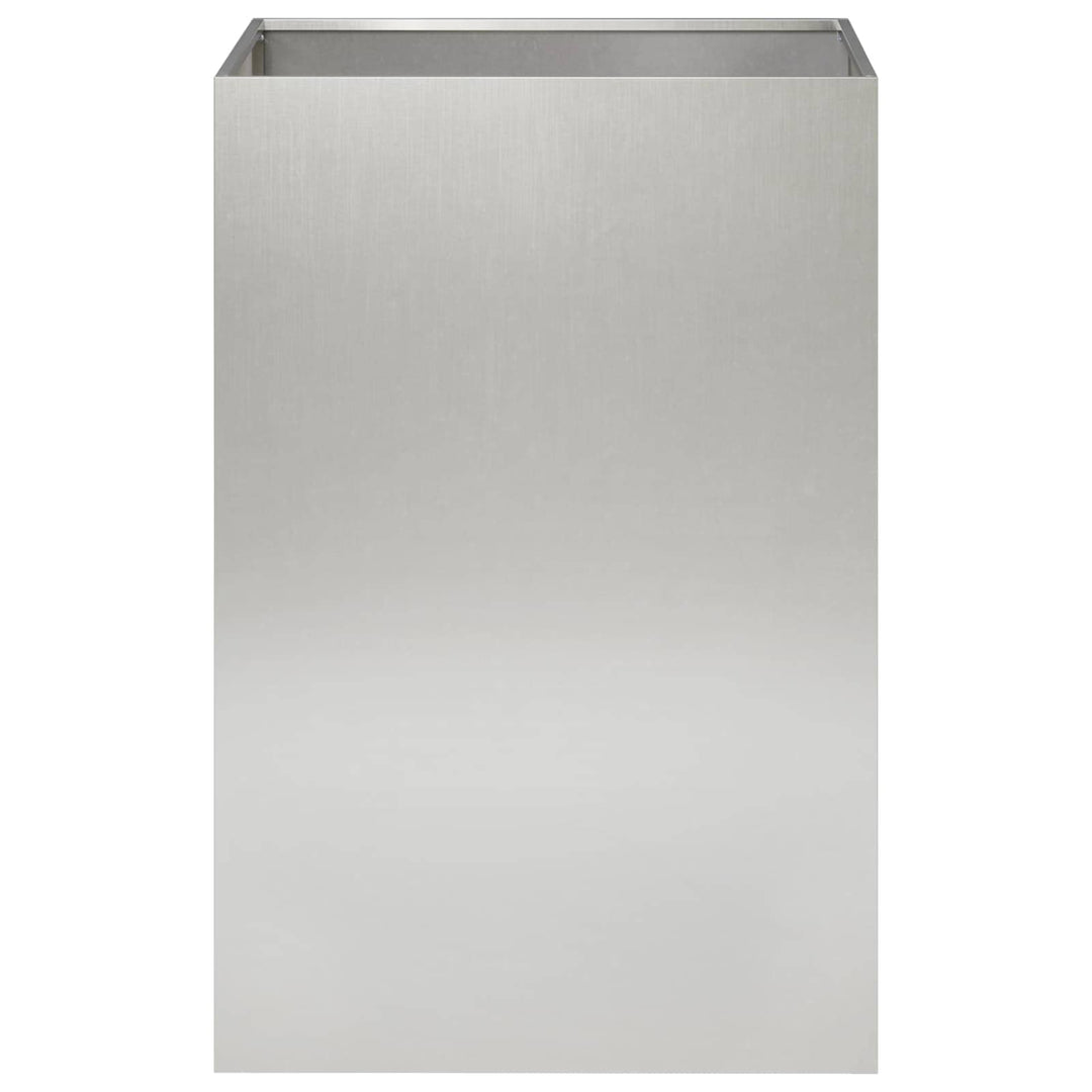Trädgårdsplanterare 2 St Silver 40 X 40 X 75 Cm Rostfritt Stål