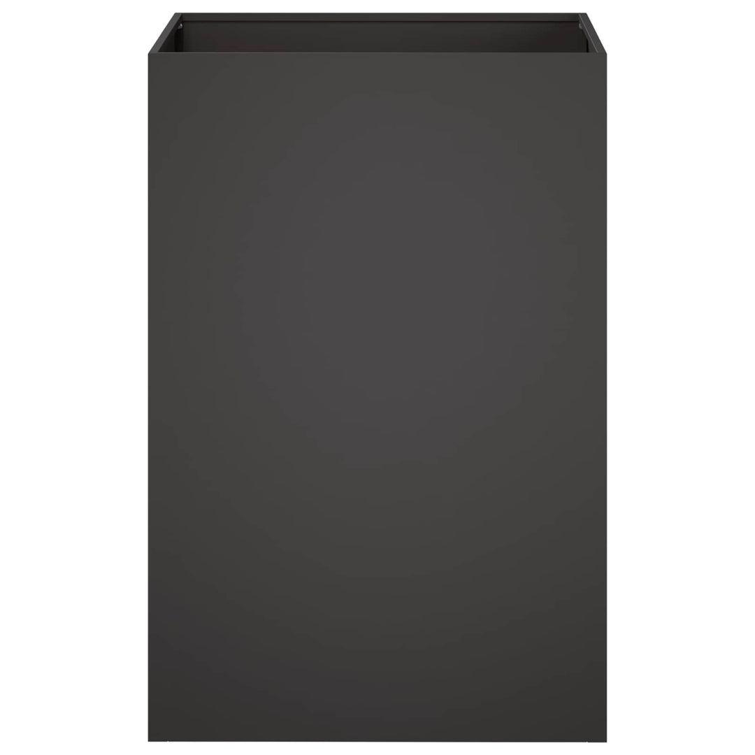Trädgårdsplanterare 2 St Svart 50 X 50 X 75 Cm Kallvalsat Stål