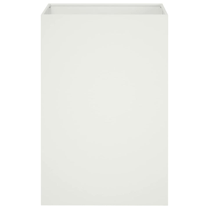 Trädgårdsplanterare Vit 50 X 50 X 75 Cm Kallvalsat Stål