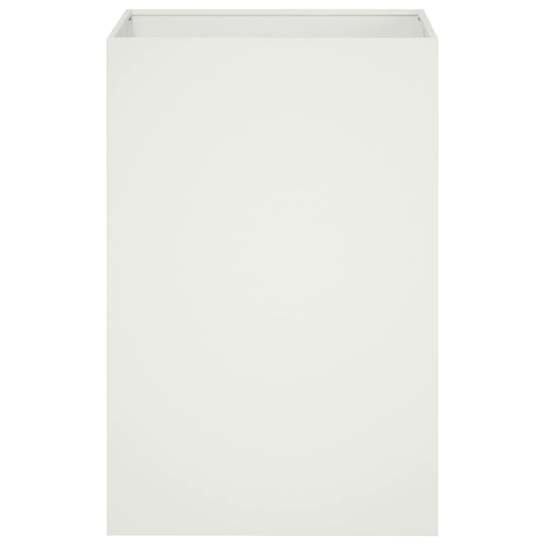 Trädgårdsplanterare Vit 50 X 50 X 75 Cm Kallvalsat Stål