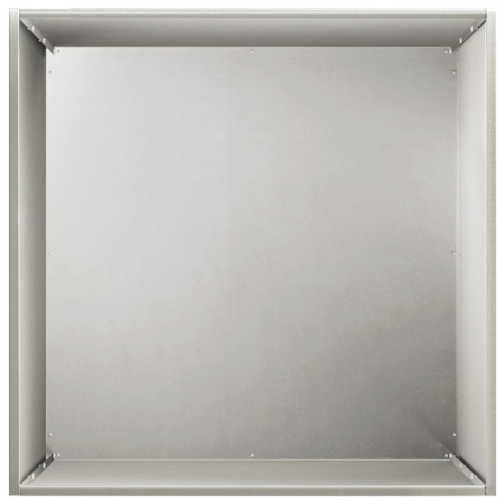 Trädgårdsplanterare 2 St Silver 50 X 50 X 75 Cm Rostfritt Stål