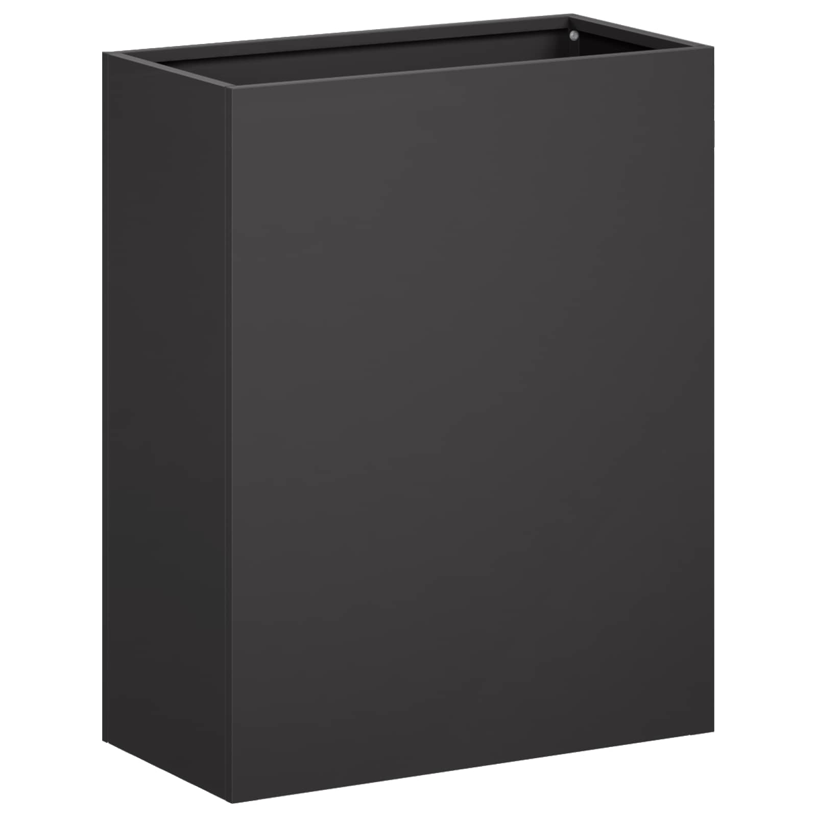 Trädgårdsplanterare Svart 40 X 20 X 40 Cm Kallvalsat Stål