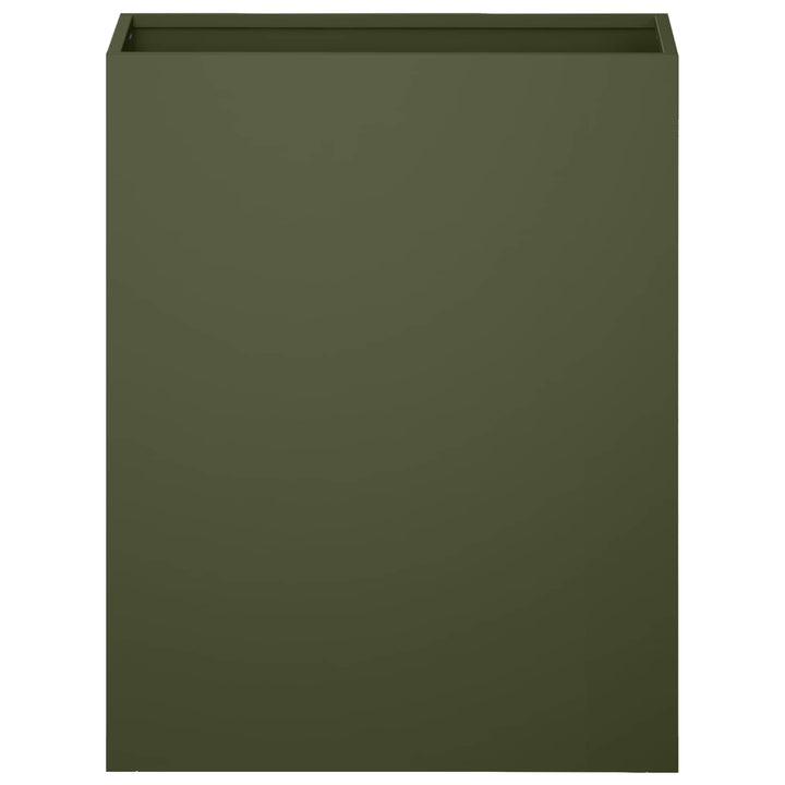 Trädgårdsplanterare Olivgrön 40 X 20 X 40 Cm Kallvalsat Stål