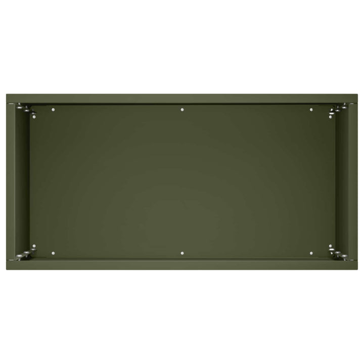 Trädgårdsplanterare Olivgrön 40 X 20 X 40 Cm Kallvalsat Stål