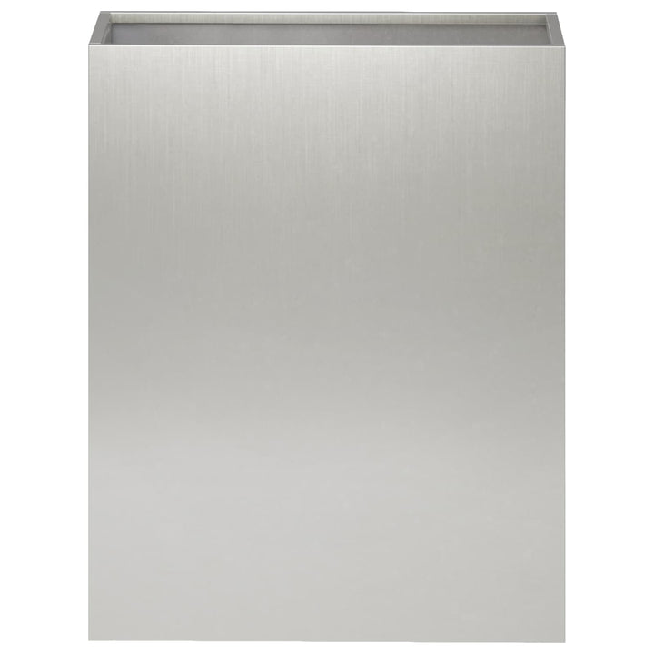 Trädgårdsplanterare 2 St Silver 40 X 20 X 40 Cm Rostfritt Stål