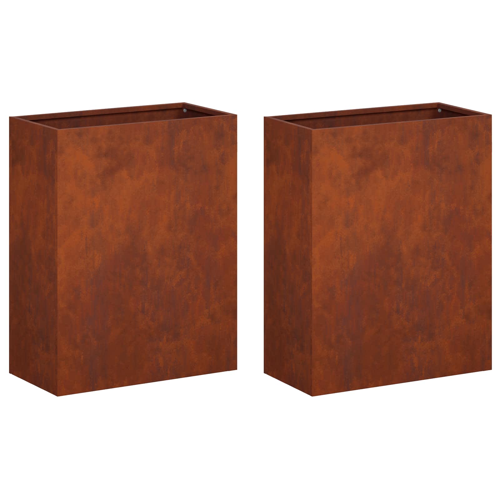 Trädgårdsplanterare 2 St Rostig 40 X 20 X 40 Cm