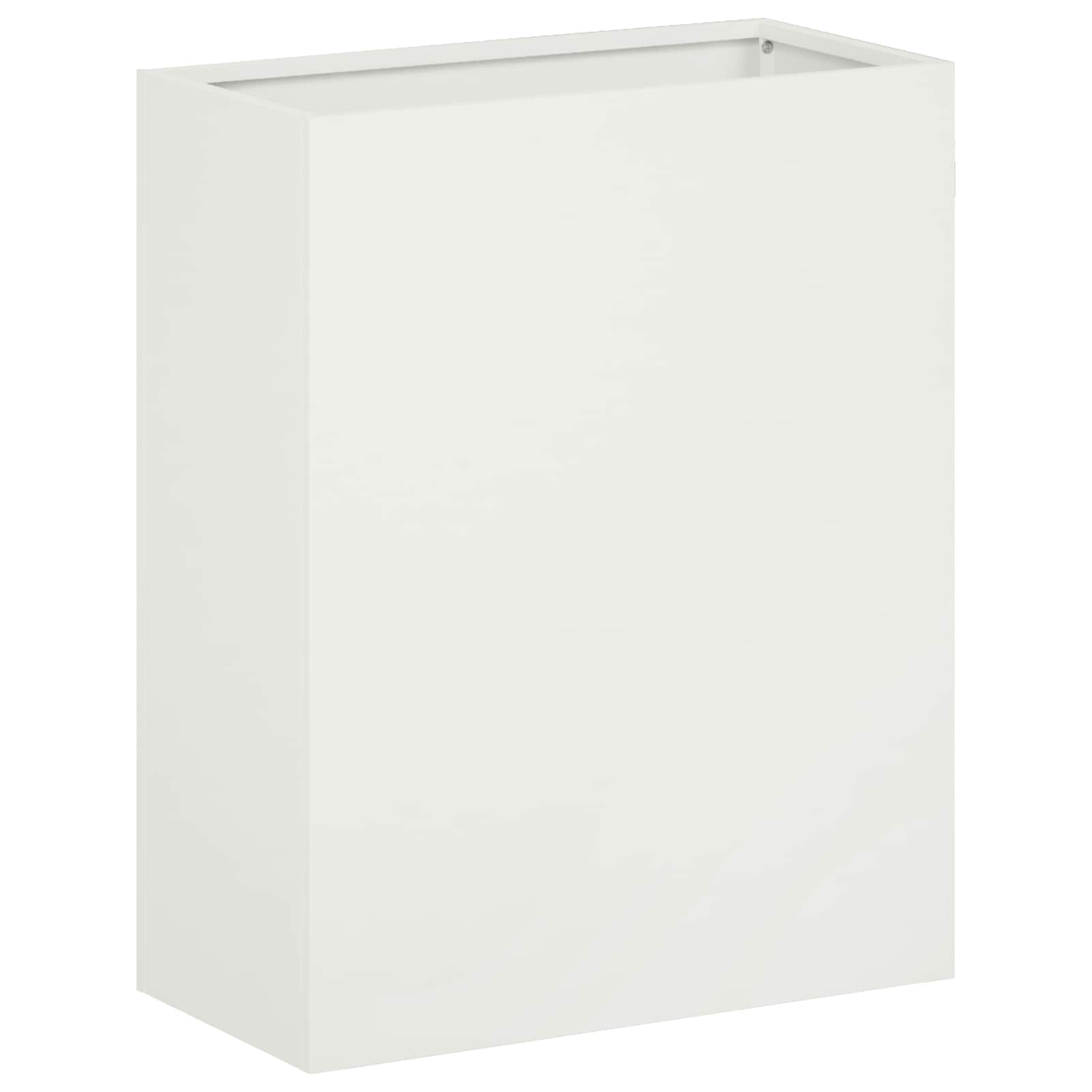 Trädgårdsplanterare Vit 40 X 20 X 50 Cm Kallvalsat Stål