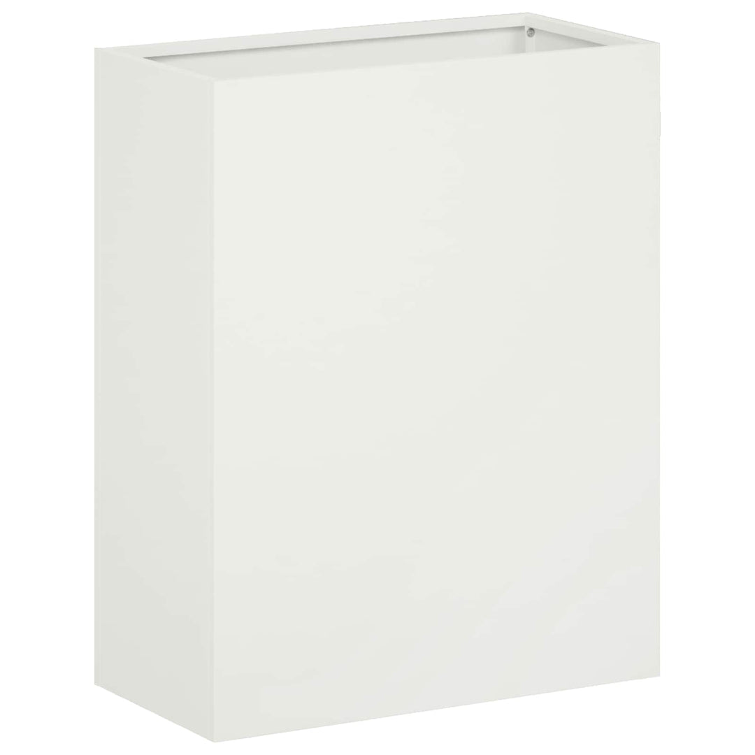 Trädgårdsplanterare Vit 40 X 20 X 50 Cm Kallvalsat Stål
