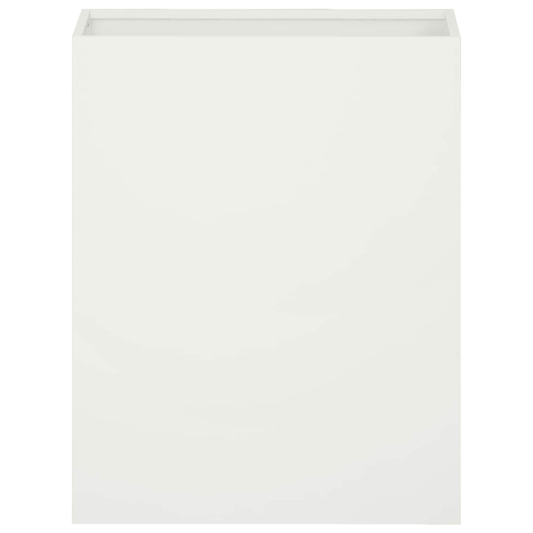 Trädgårdsplanterare 2 St Vit 40 X 20 X 50 Cm Kallvalsat Stål