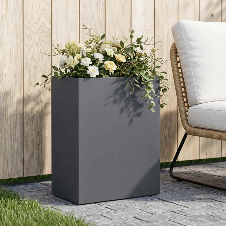 Trädgårdsplanterare Antracit 40 X 20 X 50 Cm Kallvalsat Stål