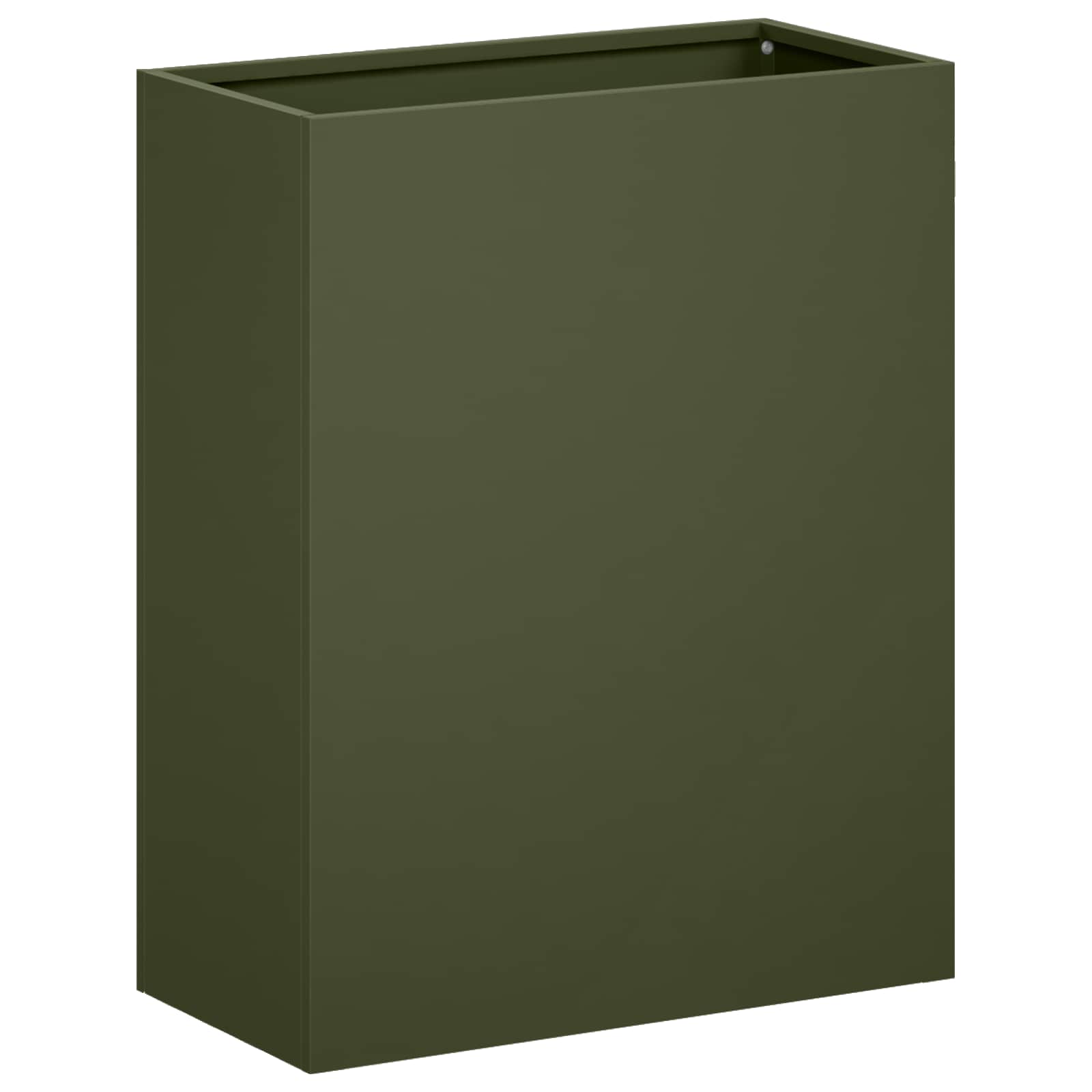 Trädgårdsplanterare Olivgrön 40 X 20 X 50 Cm Kallvalsat Stål