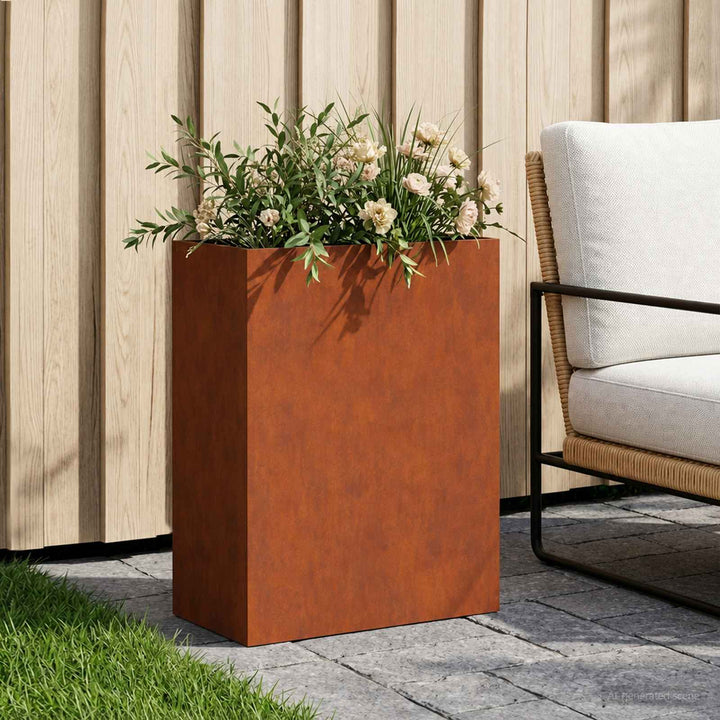 Trädgårdsplanterare Rostig 40 X 20 X 50 Cm Väderbeständig Stål