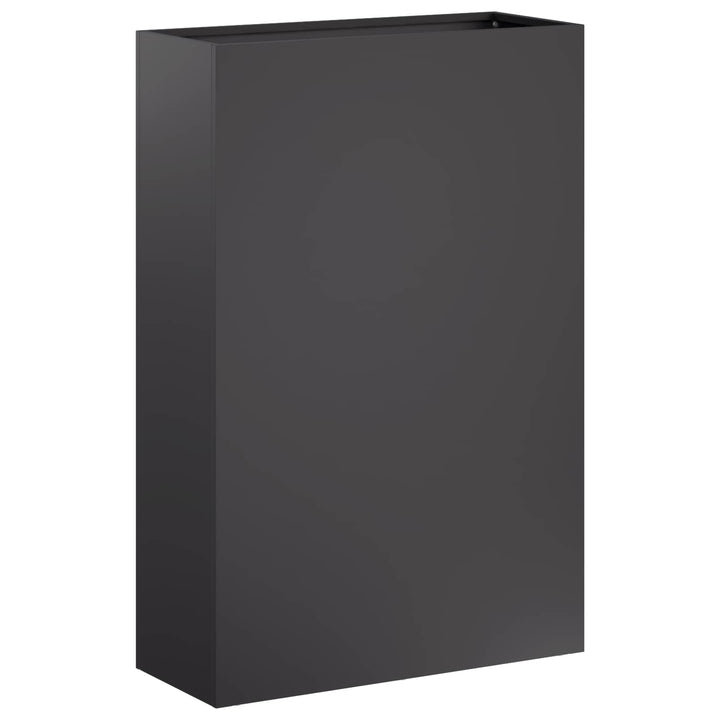 Trädgårdsplanterare 2 St Svart 40 X 20 X 75 Cm Kallvalsat Stål