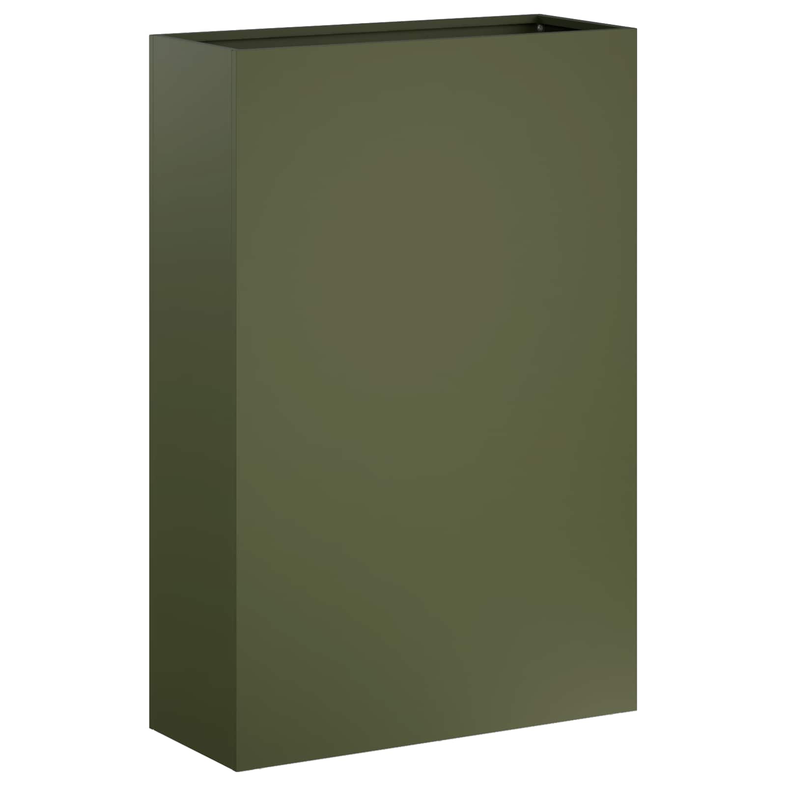 Trädgårdsplanterare Olivgrön 40 X 20 X 75 Cm Kallvalsat Stål