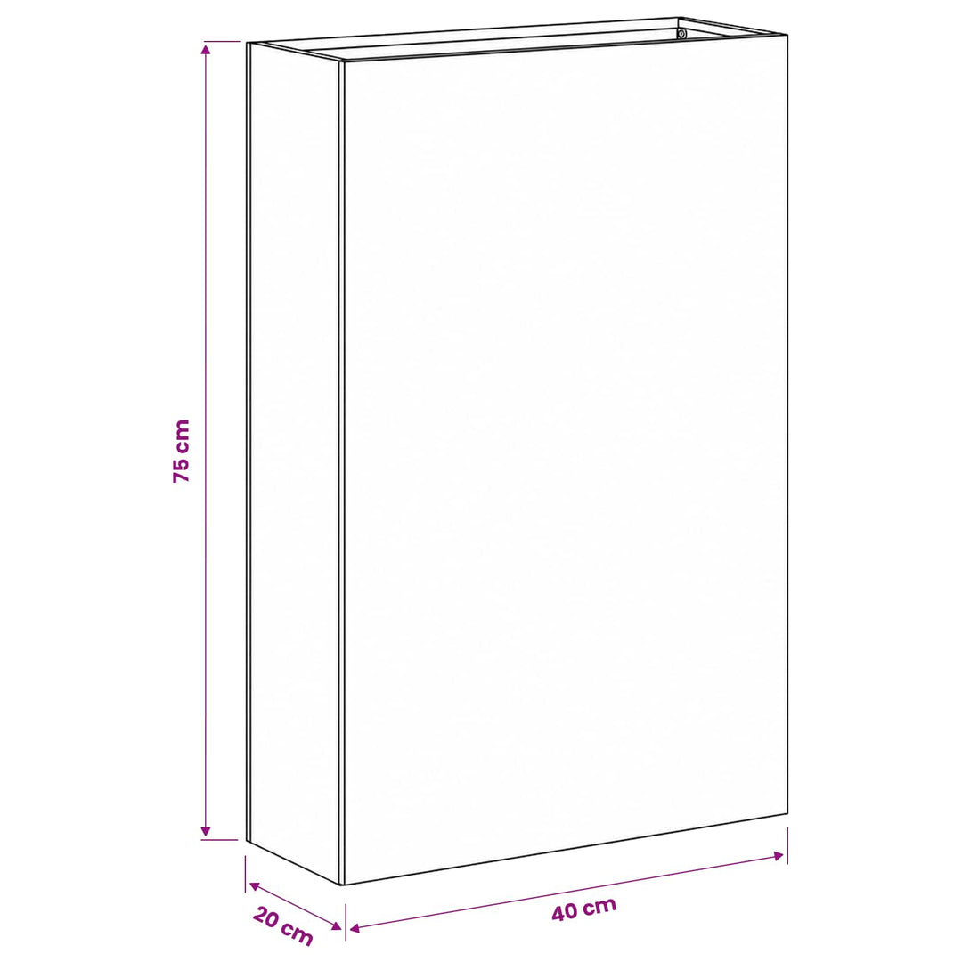 Trädgårdsplanterare Olivgrön 40 X 20 X 75 Cm Kallvalsat Stål