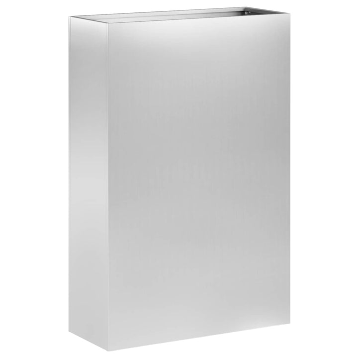 Trädgårdsplanterare 2 St Silver 40 X 20 X 75 Cm