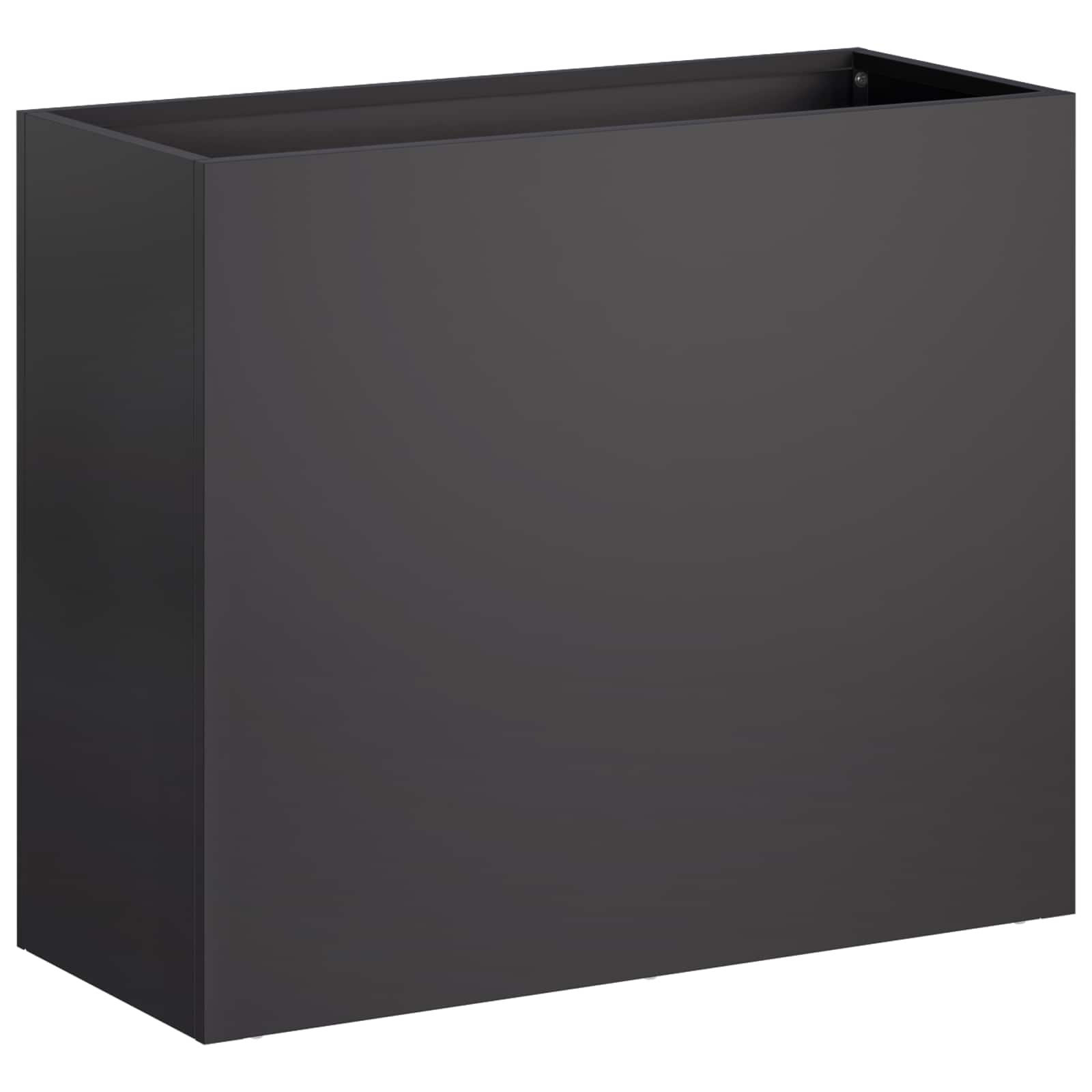 Trädgårdsplanterare Svart 50 X 20 X 40 Cm Kallvalsat Stål