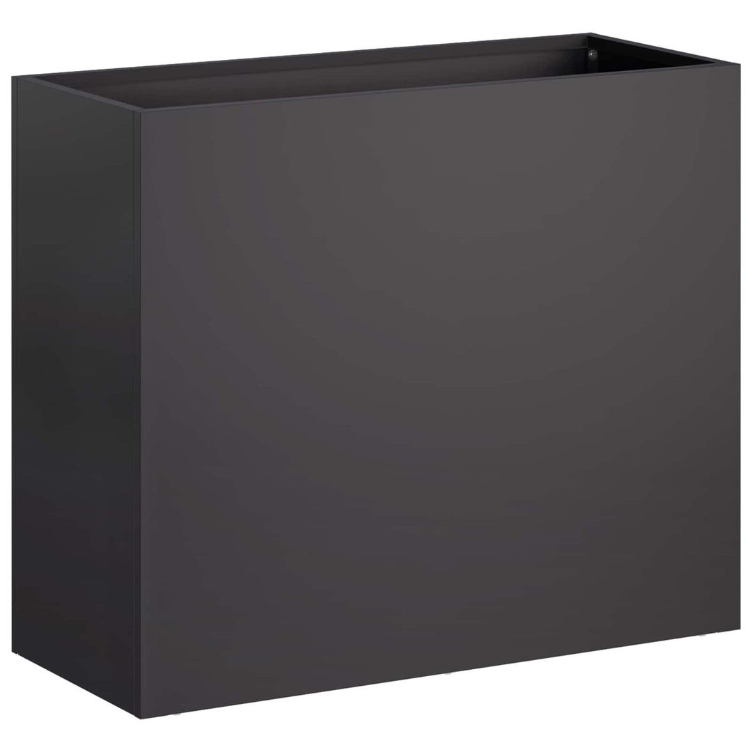 Trädgårdsplanterare Svart 50 X 20 X 40 Cm Kallvalsat Stål