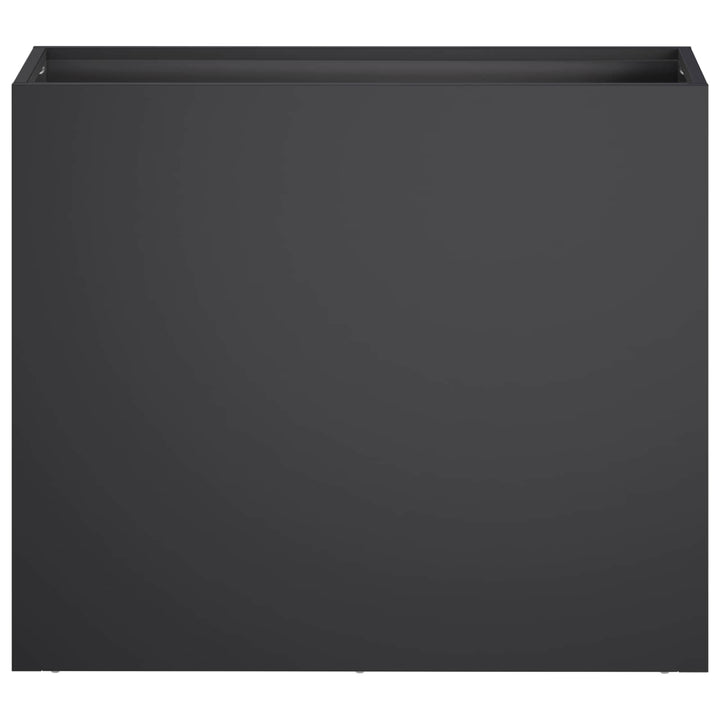 Trädgårdsplanterare Svart 50 X 20 X 40 Cm Kallvalsat Stål