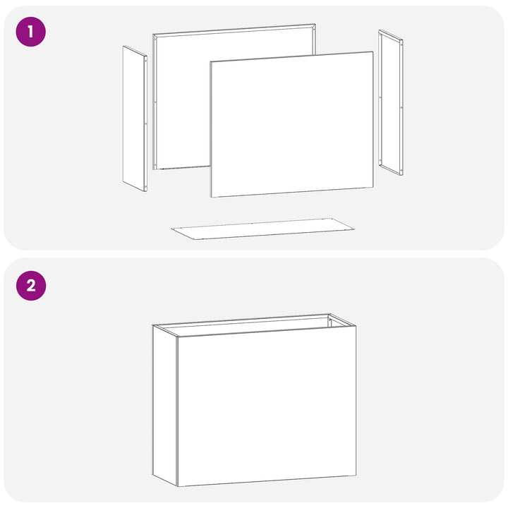 Trädgårdsplanterare Vit 50 X 20 X 40 Cm Kallvalsat Stål