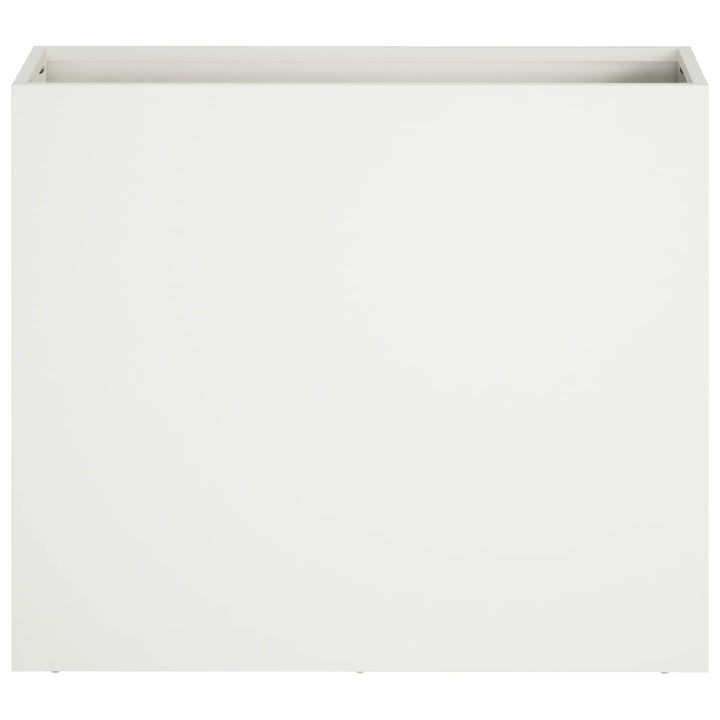 Trädgårdsplanterare Vit 50 X 20 X 40 Cm Kallvalsat Stål