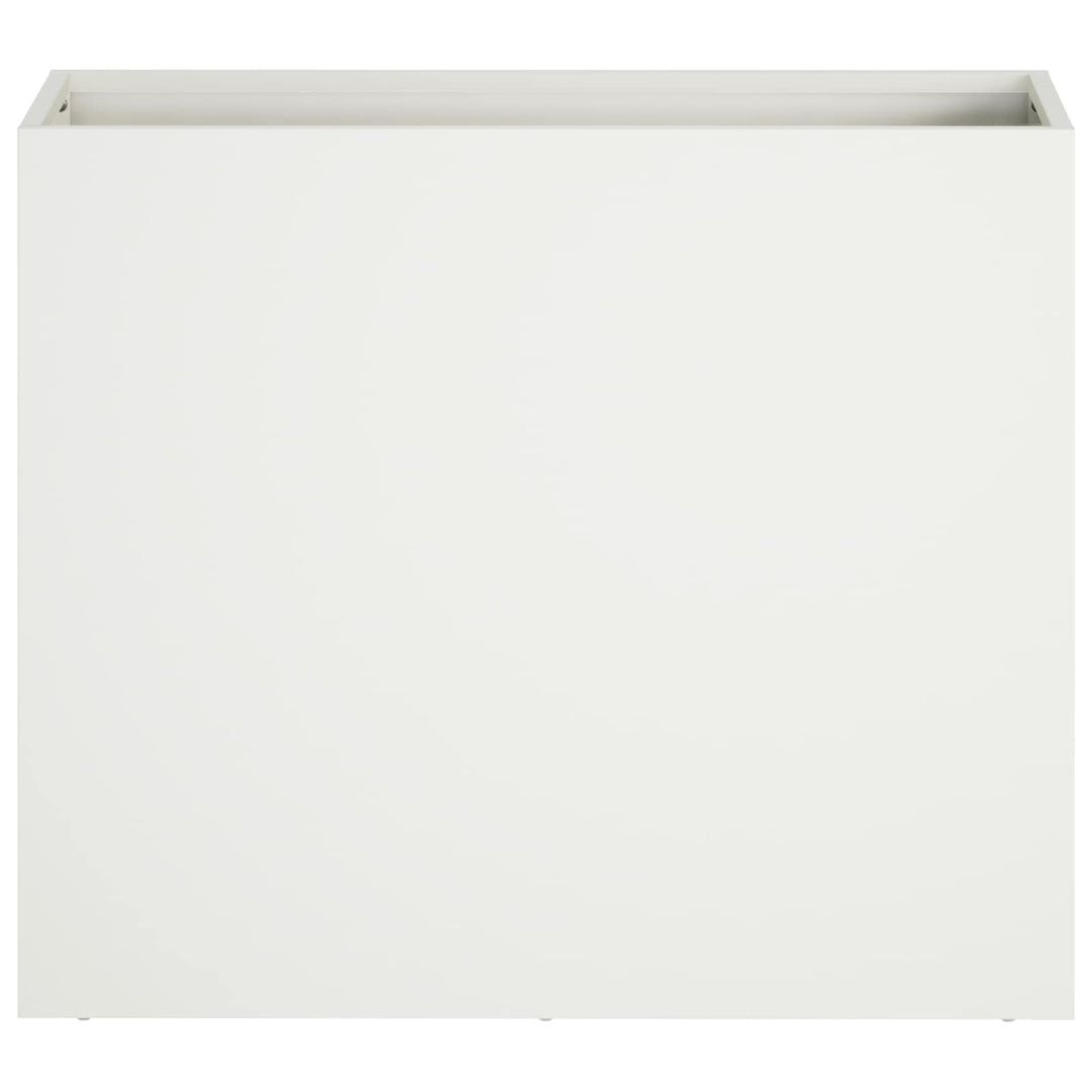 Trädgårdsplanterare 2 St Vit 50 X 20 X 40 Cm Kallvalsat Stål