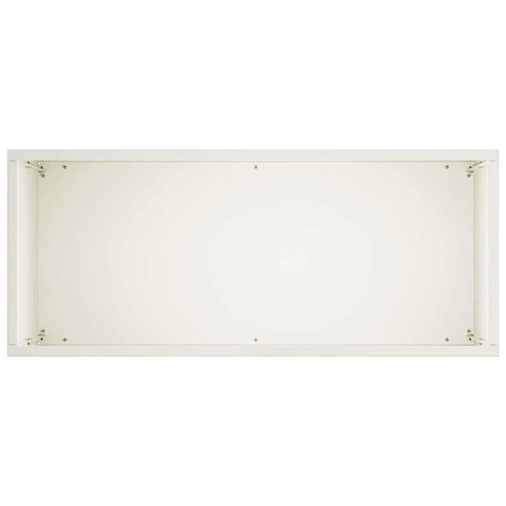 Trädgårdsplanterare 2 St Vit 50 X 20 X 40 Cm Kallvalsat Stål