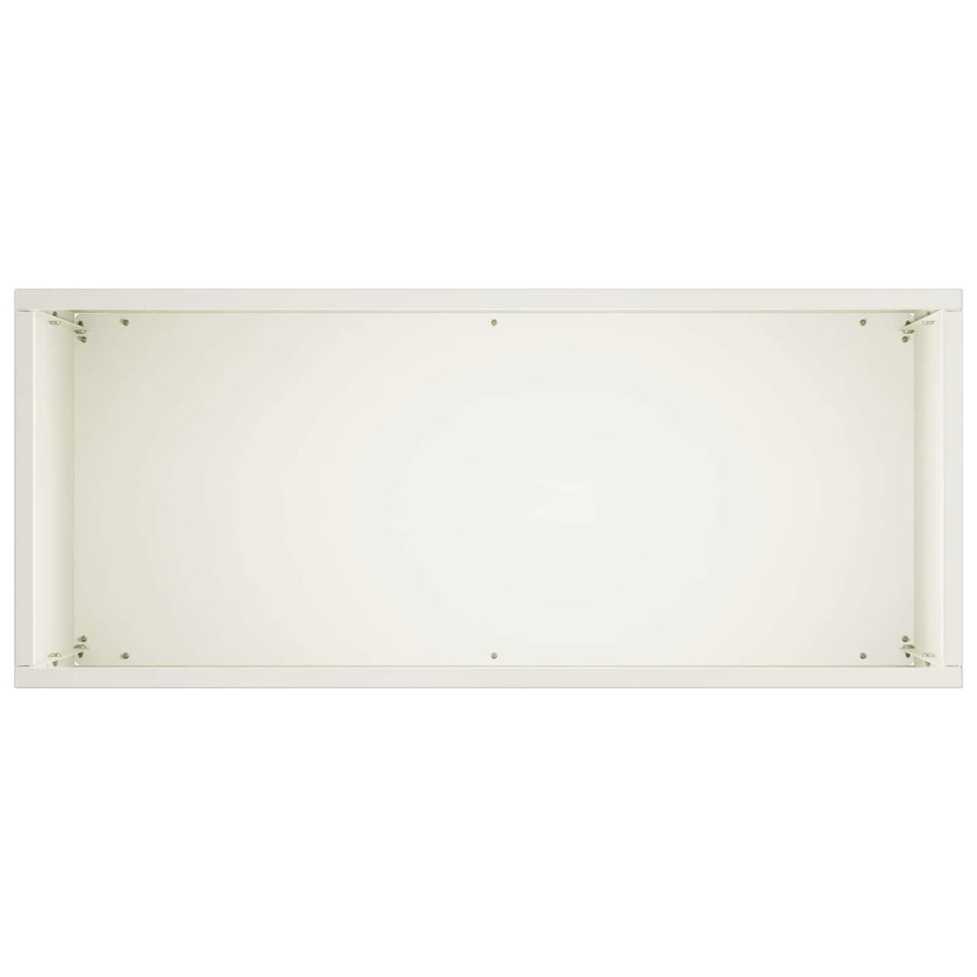 Trädgårdsplanterare 2 St Vit 50 X 20 X 40 Cm Kallvalsat Stål