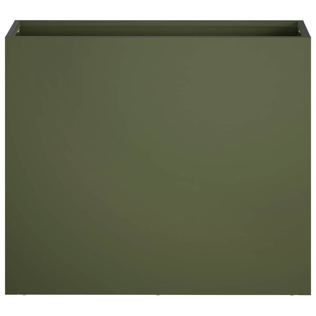 Trädgårdsplanterare Olivgrön 50 X 20 X 40 Cm Kallvalsat Stål