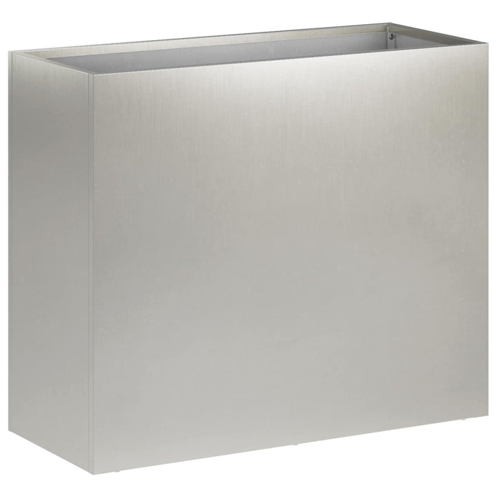 Trädgårdsplanterare 2 St Silver 50 X 20 X 40 Cm Rostfritt Stål