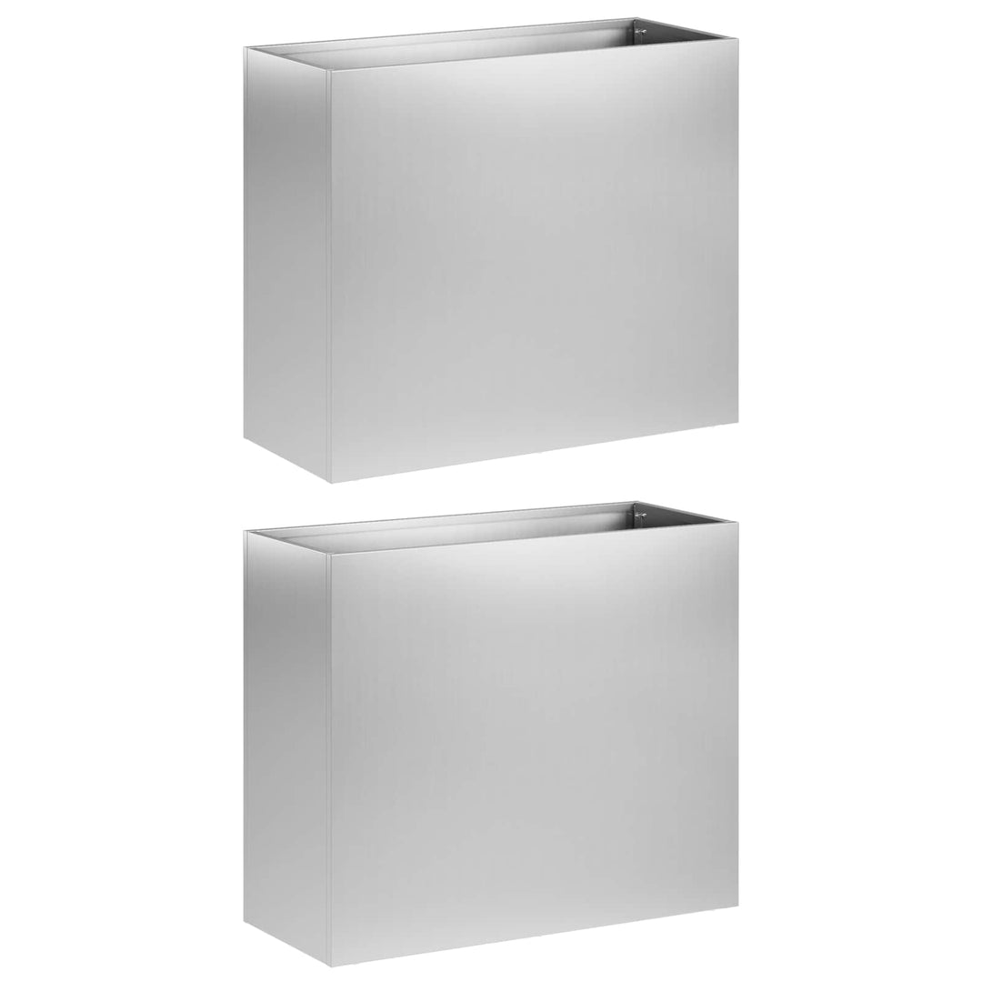 Trädgårdsplanterare 2 St Silver 50 X 20 X 40 Cm