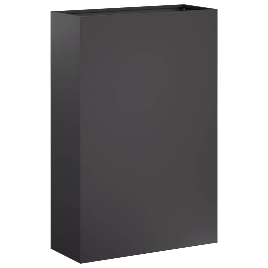 Trädgårdsplanterare 2 St Svart 50 X 20 X 75 Cm Kallvalsat Stål