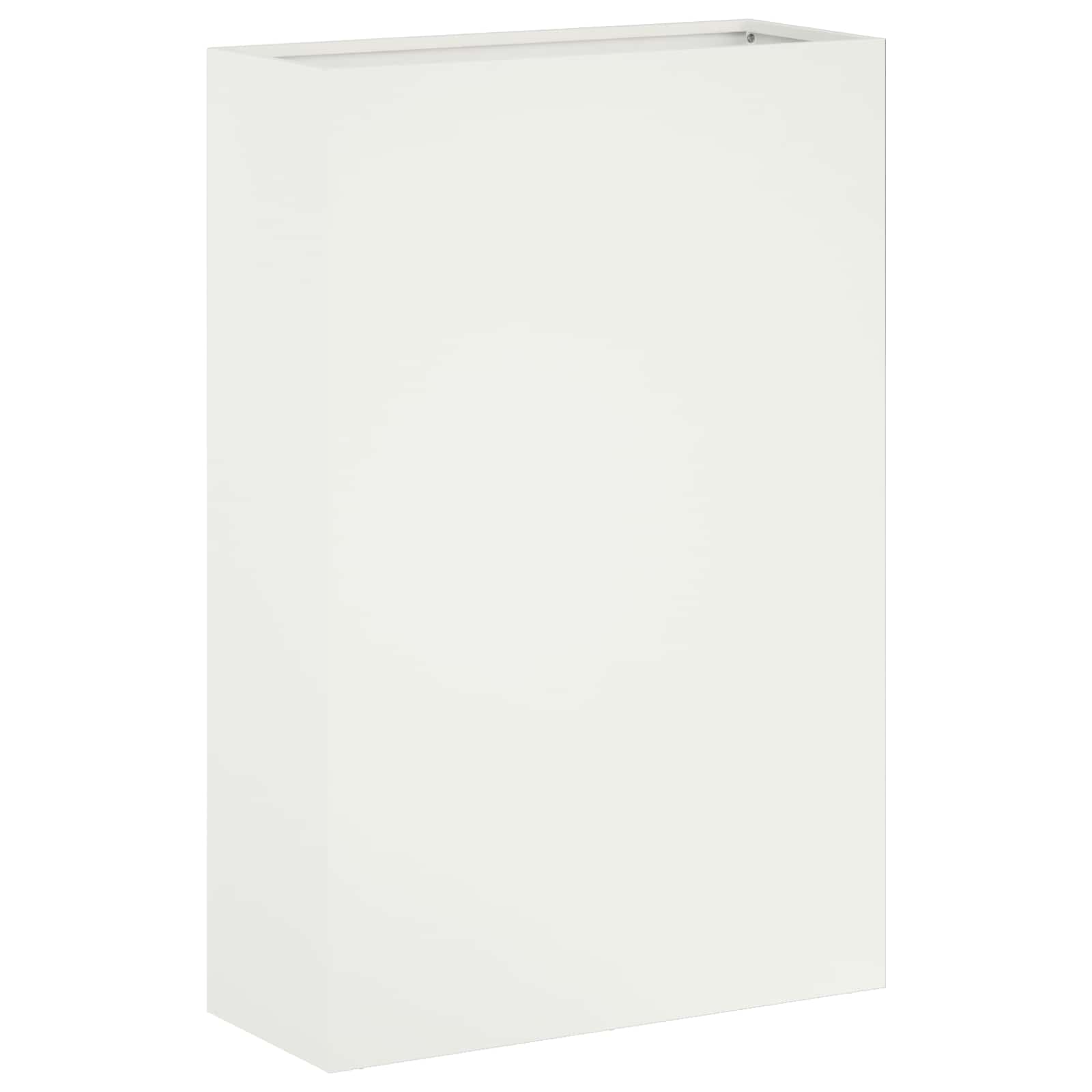 Trädgårdsplanterare Vit 50 X 20 X 75 Cm Kallvalsat Stål