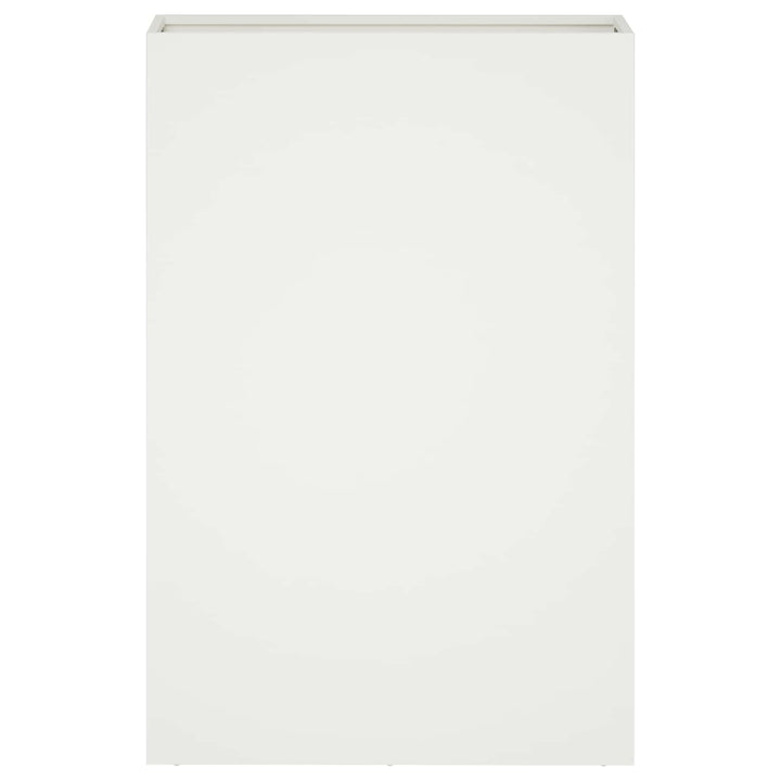 Trädgårdsplanterare 2 St Vit 50 X 20 X 75 Cm Kallvalsat Stål