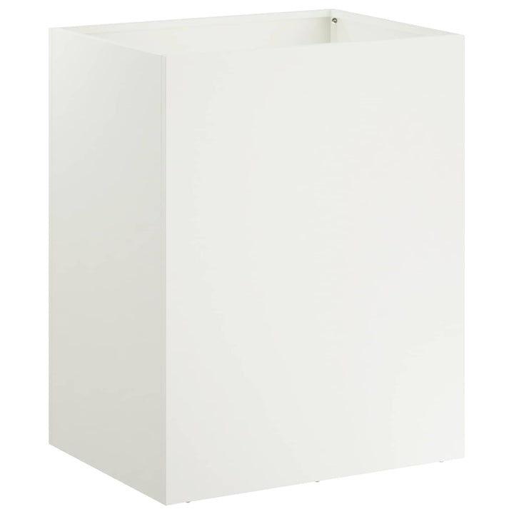 Trädgårdsplanterare Vit 40 X 30 X 40 Cm Kallvalsat Stål