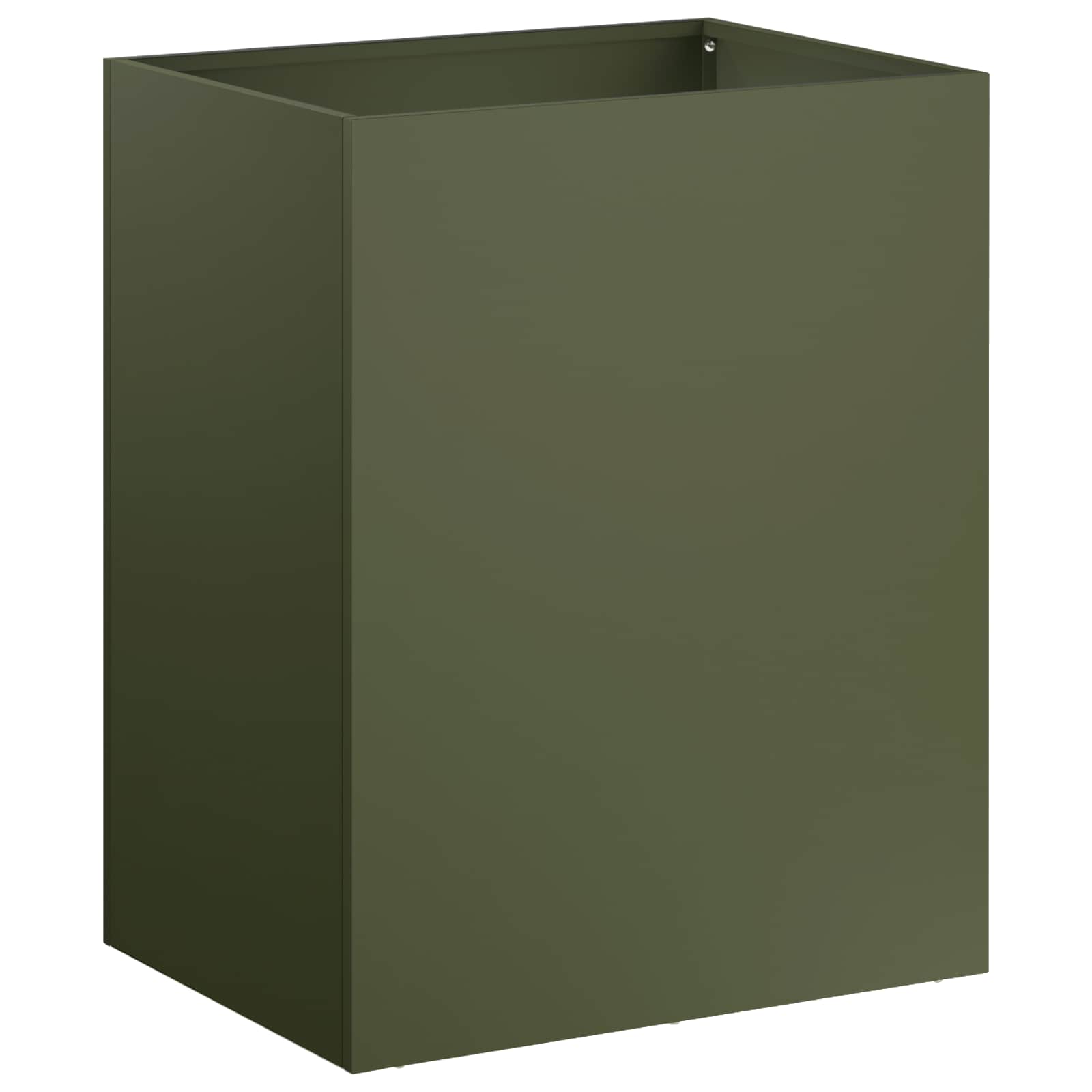 Trädgårdsplanterare Olivgrön 40 X 30 X 40 Cm Kallvalsat Stål
