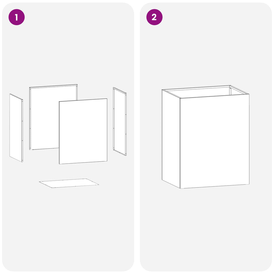 Trädgårdsplanterare 2 St Rostig 40 X 30 X 40 Cm