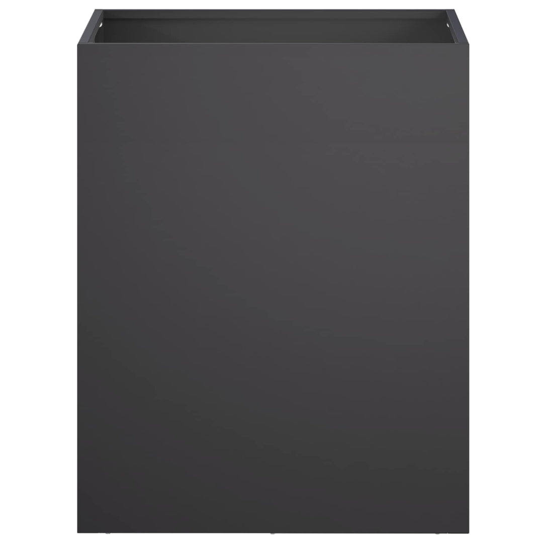 Trädgårdsplanterare Svart 40 X 30 X 50 Cm Kallvalsat Stål