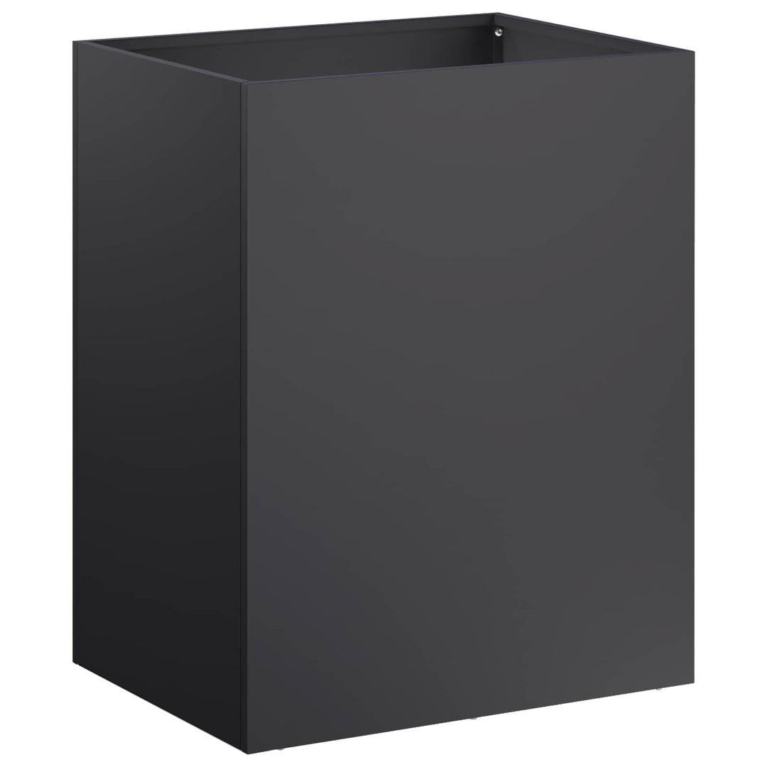 Trädgårdsplanterare 2 St Svart 40 X 30 X 50 Cm Kallvalsat Stål