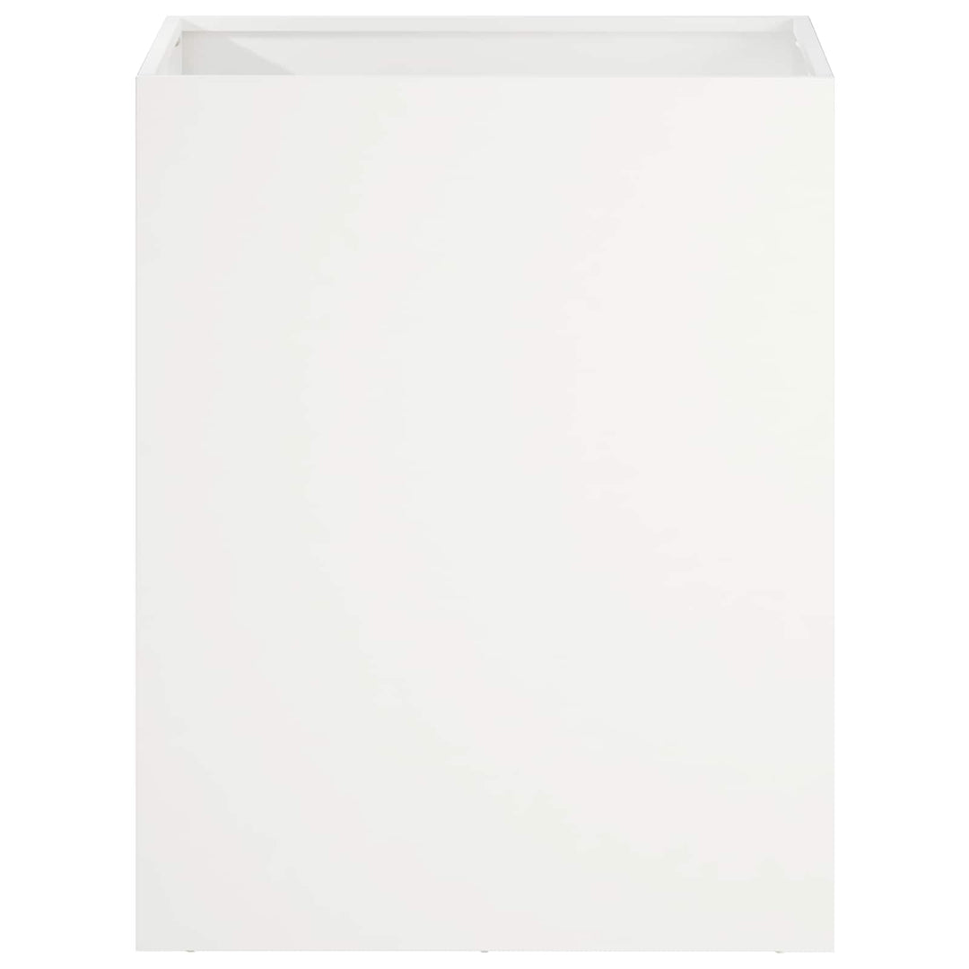 Trädgårdsplanterare 2 St Vit 40 X 30 X 50 Cm Kallvalsat Stål